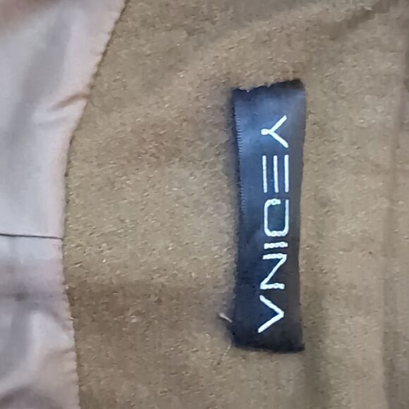 Mid length camel wool blend coat size M brown tan - Picture 2 of 10